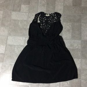 Low cut black dress
